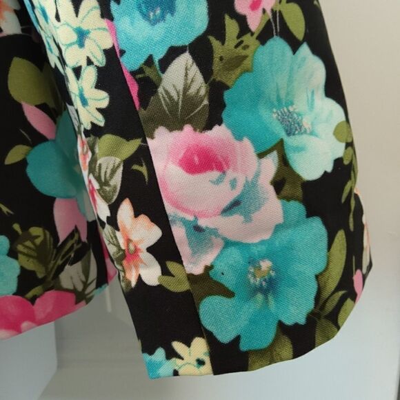 BFA Classics black floral unlined Blazer - Picture 6 of 11